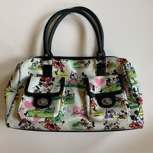 Authentic Disney Parks Mickey & Minnie Cartoon Purse
